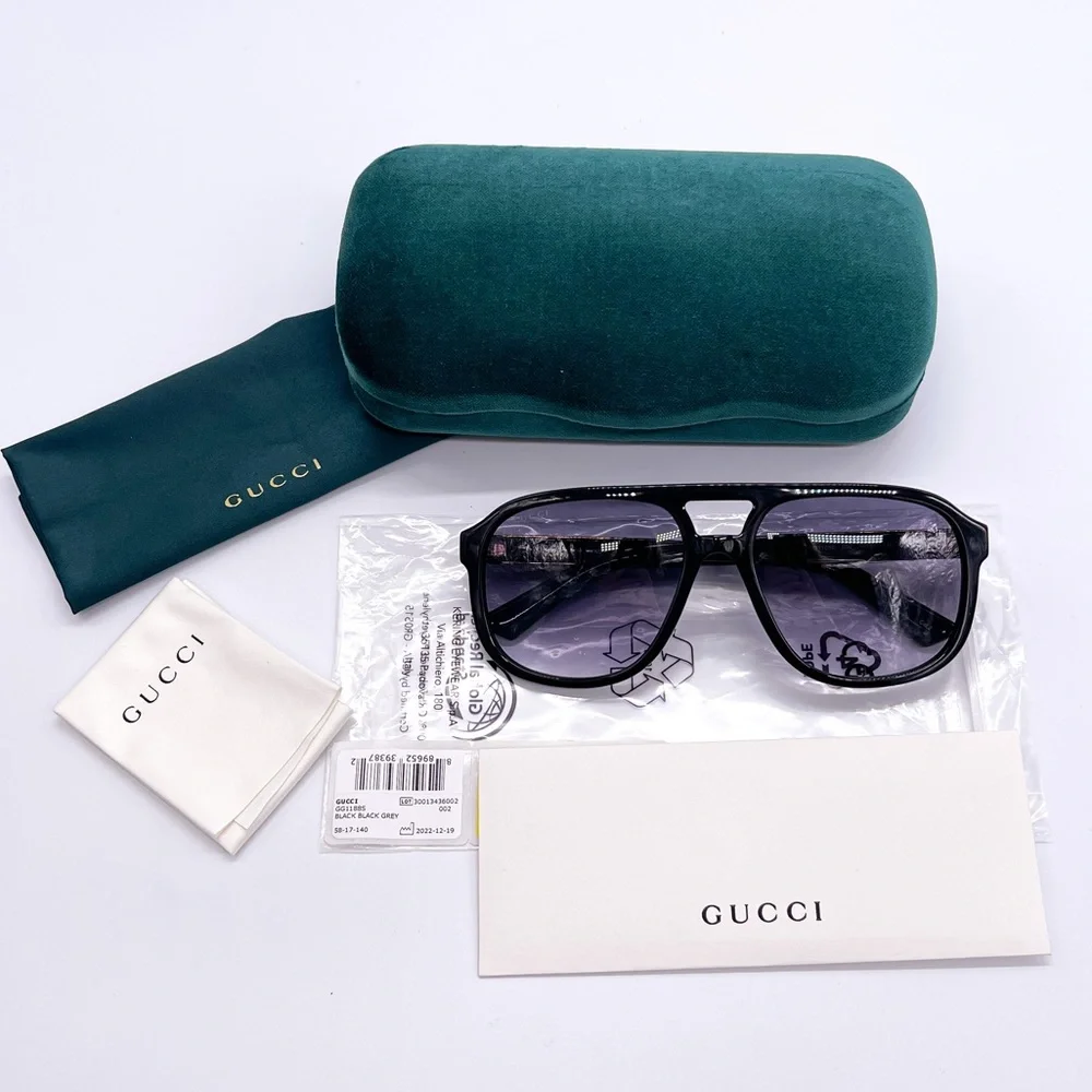 NEW GUCCI GG1188S 002 AVIATOR UNISEX SUNGLASSES GUCCI GG1188S
